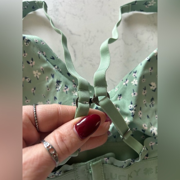 NWT Lucky Brand Women's Mint Floral Convertible Bralette - Picture 4 of 6